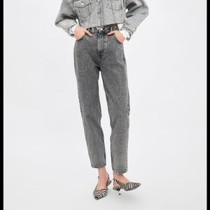 Zara grey wash baggy jeans